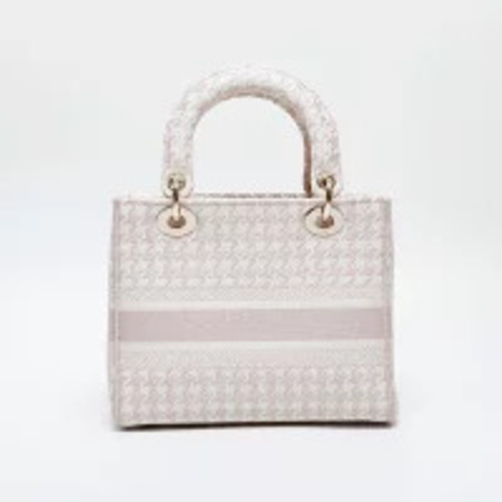 Christian Dior Lady Canvas LITE Handbag Pink - Picture 3 of 13